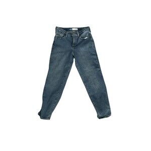 Old Navy High-Waisted OG Straight Braided Ankle Jeans Size 0 Denim